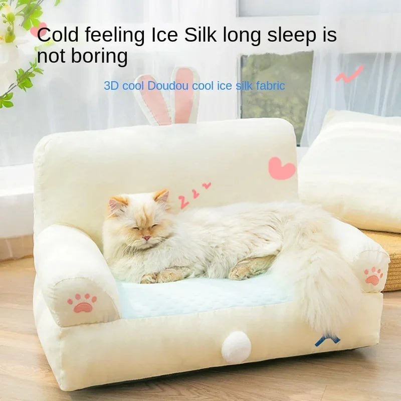 Cat Bed & Mats Fluffy Soft Pet Cat Sofa Bed Detachable Washable Pet Nest for Small Dog Large Size Cat Lazy Sofa Kitten Puppy Bed - Chachachats