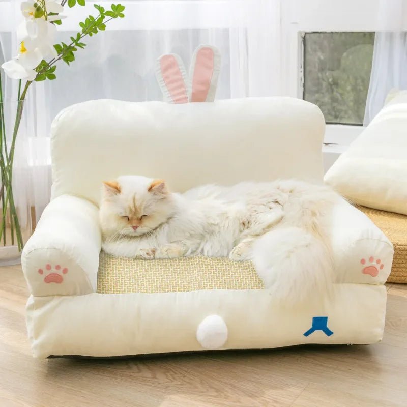 Cat Bed & Mats Fluffy Soft Pet Cat Sofa Bed Detachable Washable Pet Nest for Small Dog Large Size Cat Lazy Sofa Kitten Puppy Bed - Chachachats