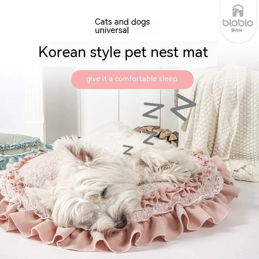 Extra Large Dog Sleeping Mat To Soothe Dog Bed, Fall Plush Cat Bed Puppy Mattress Warm Kennel Mat Winter Pet Crate Mat Lace Mat - Chachachats